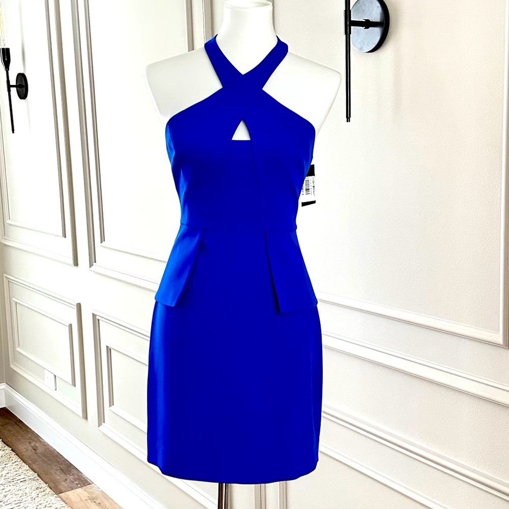 Bcbg peplum cocktail dress